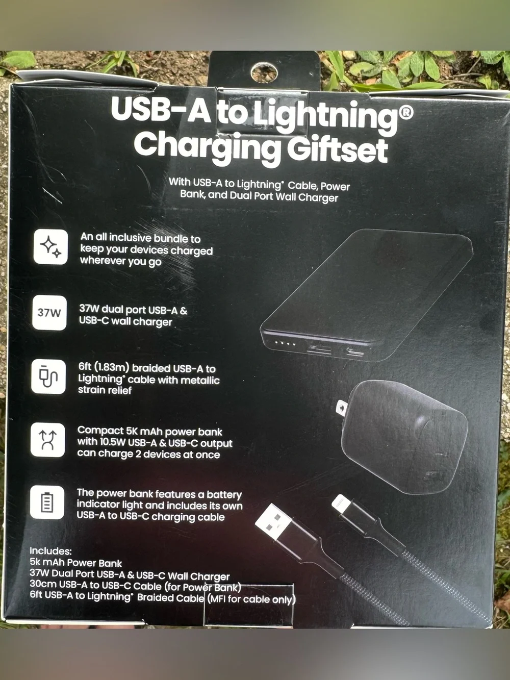 USB-A to Lightning Charging Giftset – Black (Made for iPhone/iPad)